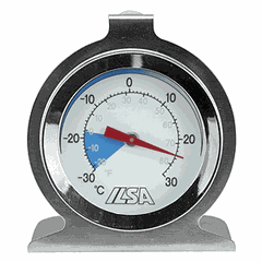 Thermometer for refrigerator (-30° +30° C)  steel  D=61, H=70, B=35mm  metal.