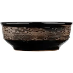 Тарелка глубокая «Русская» керамика 0,5л D=16,H=6см коричнев., изображение 2