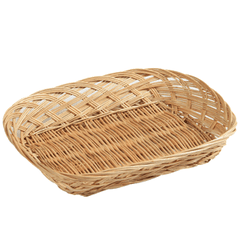 Корзина для хлеба плетеная дерево ,H=6,L=28,B=21см бежев.