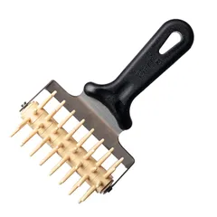 Валик для теста абс-пластик,сталь нерж. ,H=7,L=22/6,B=12см черный,бежев., изображение 2