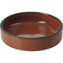 Sauce boat “Karakter” ceramics D=7,H=2cm red,brown.