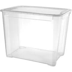 Food container with lid  polyprop. 70l ,H=43.5,L=55.5,B=39cm transparent.
