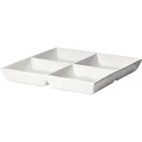 Менажница «Кунстверк» 4 секции квадратная фарфор ,H=45,L=295,B=295мм белый
