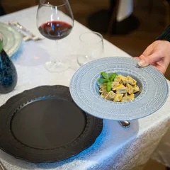 Тарелка «Скалистос» мелкая керамика D=28,H=2см черный, изображение 2