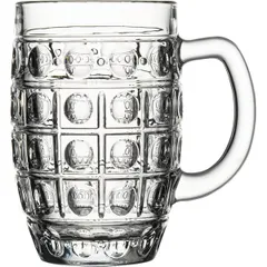 Beer mug glass 0.52l ,H=14cm clear.