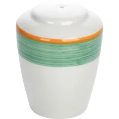 Salt shaker “Rio Green”  porcelain  D=4, H=70cm  white, green.