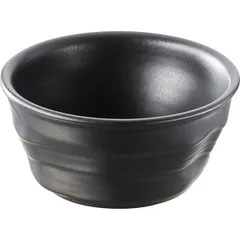 Sauce boat “Froisse” porcelain 170ml D=100,H=45mm black