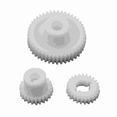 Gear set for pasta machine 022 plastic D=70/40,H=35,L=120,B=70mm white