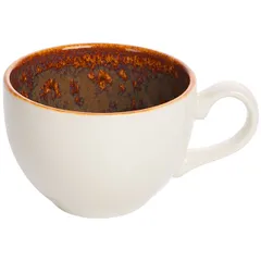 Tea cup “Vesuvius Amber”  porcelain  228 ml  D=9, H=6 cm  amber, white