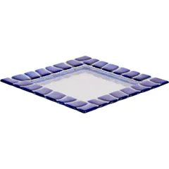 Тарелка «Сафари» стекло ,H=2,L=25,B=25см прозр.,голуб., изображение 2