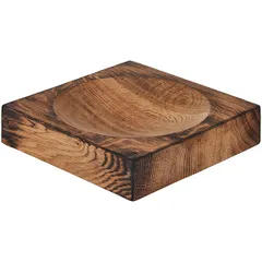 Square plate  oak , H=45, L=200, B=200mm  wood theme