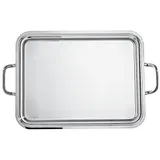 Поднос «Элит» прямоугольный с ручками сталь нерж. ,L=40,B=26см серебрист.
