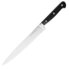 Universal kitchen knife  stainless steel, polyoxymethylene , L=375/250, B=30mm  black, metal.