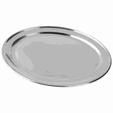 Блюдо овальное сталь ,H=15,L=310,B=220мм металлич.