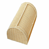 Корзина для хлеба плетеная с крышкой полиротанг ,H=22,5,L=53,B=32см бежев.