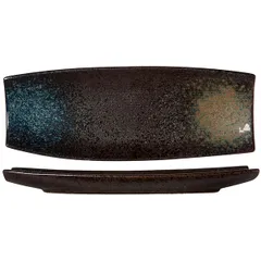 Блюдо для подачи керамика ,H=3,L=33,B=12см черный,синий