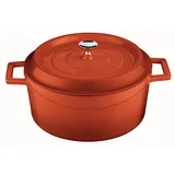Pan with lid enameled cast iron 1l D=16,H=11cm red