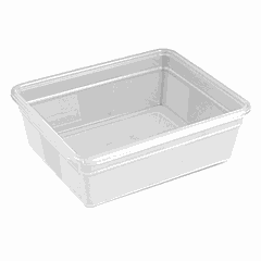 Gastronorm container (2/3)  polyprop. , H=10, L=35.4, B=32.5 cm  semi-transparent.