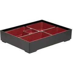 Bento box plastic ,H=55,L=260,B=205mm black