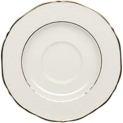 Блюдце «Афродита» фарфор D=16см белый,золотой