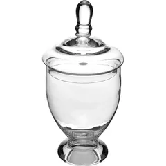 Ваза декоративная с крышкой стекло 1,5л D=13,7,H=31,5см прозр., изображение 2