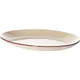 Блюдо «Кларет» овальное фарфор ,H=24,L=300,B=235мм бежев.,бордо, Длина (мм): 300, изображение 2