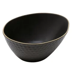 Sauce boat “Kyupseli” ceramics 120ml ,H=45,L=105,B=85mm black