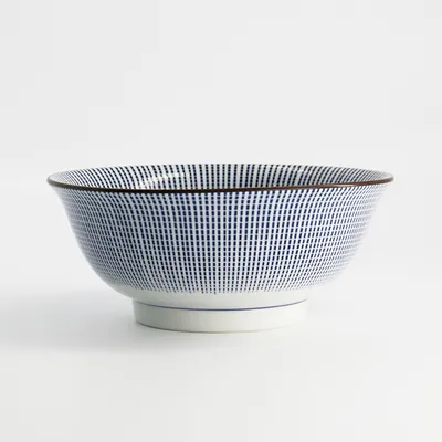 Салатник «Сендан» фарфор 1л D=188,H=78мм голуб.,белый, изображение 3