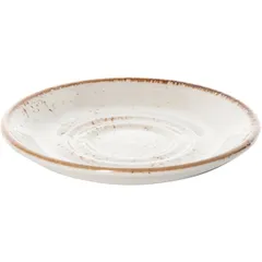 Блюдце «Крафт Вайт» фарфор D=145/60,H=17мм белый,коричнев., изображение 2