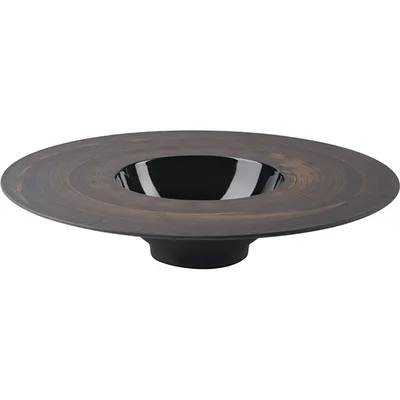 Тарелка «Сфера» керамика D=21,5см черный,медный, изображение 3