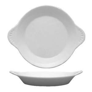 Сковорода порционная «Америка» фарфор 230мл D=190,H=25,L=190,B=160мм белый