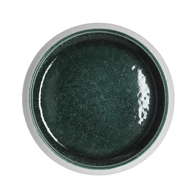 Салатник «Эллипс» керамика D=12,H=4см белый,зелен., изображение 2