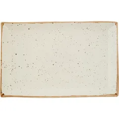 Блюдо «Пунто Бьянка» прямоугольное фарфор ,L=35,5,B=22,5см белый,черный