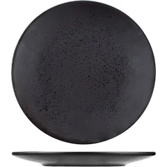 Plate “Onyx” flat ceramics D=27cm black