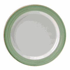 Тарелка «Рио Грин» мелкая фарфор D=230,H=18мм белый,зелен.