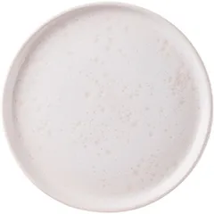 Plate “Cosmos” flat pie  ceramic  D=16cm  light beige.