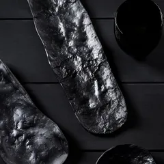 Подставка для столовых приборов «Кратер» стекло ,L=60,B=25мм черный, изображение 2