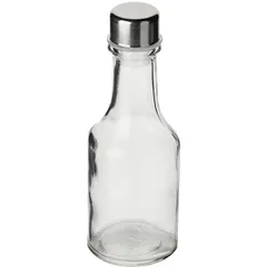 Бутылка для масла стекло,сталь нерж. 250мл D=55,H=180мм прозр.,металлич., изображение 2