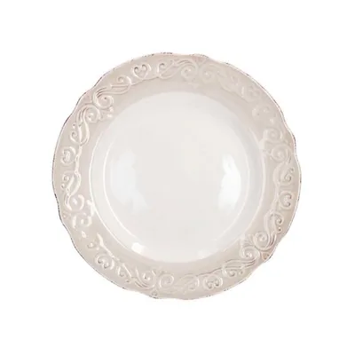 Тарелка мелкая керамика D=28см слон.кость