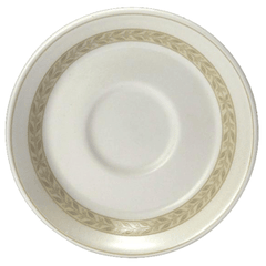 Saucer “Antoinette”  porcelain  D=15, H=2cm  white, olive.