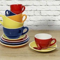 Чашка чайная «Алберго» фарфор 200мл D=88,H=60мм красный, изображение 2