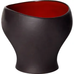 Чашка бульонная керамика 450мл D=97,H=73мм черный,красный