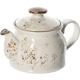 Чайник заварочный «Крафт Вайт» фарфор 425мл D=75,H=114,L=170мм белый,коричнев.