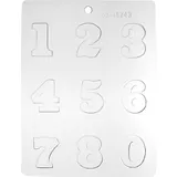 Форма для шоколада «Цифры» [10 ячеек] полиэтилен ,L=24,B=18,5см