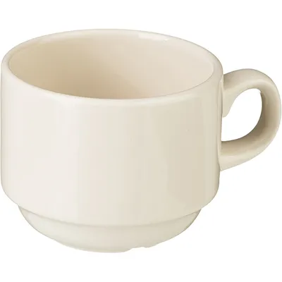 Чашка кофейная «Айвори» фарфор 100мл D=65,H=50,L=85мм слон.кость, изображение 2