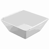 Салатник «Бомбей» квадратный фарфор 3л ,L=25см белый