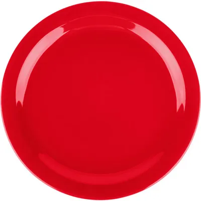 Тарелка пластик D=27см красный
