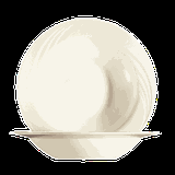 Тарелка глубокая «Кипр» стекло 400мл D=230,H=45мм слон.кость