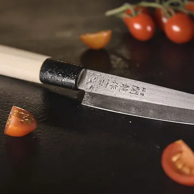 Нож кухонный «Киото» двусторонняя заточка сталь нерж.,дерево ,L=235/120,B=25мм, изображение 7