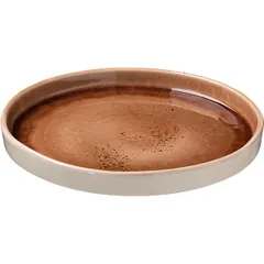 Блюдо «Маррон Реативо» фарфор D=280,H=35мм коричнев.,бежев., изображение 2